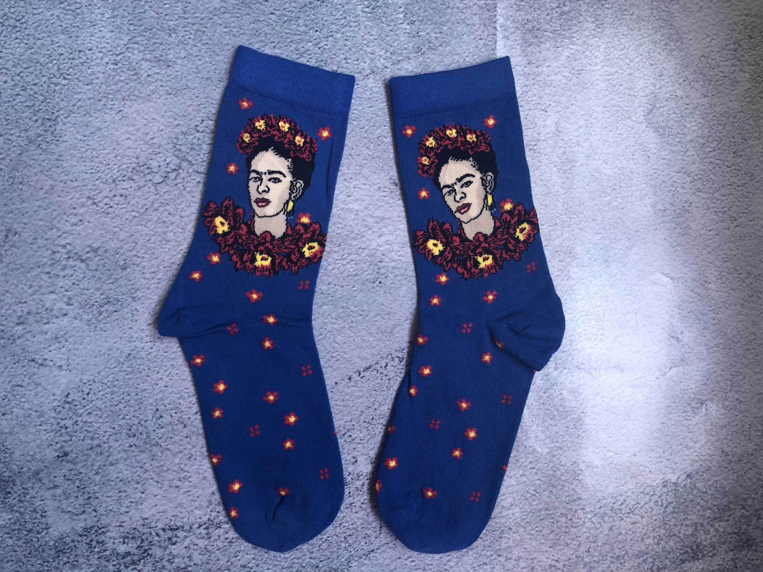 Frida Kahlo Blue Socks